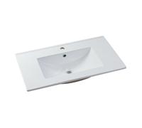 Vasque à encastrer blanche rectangle en céramique - 81 x 46,5 cm - MOTIAC