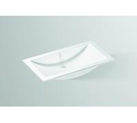 Lavabo encastré Alape EB R800 2203200000 80 x 45 cm, blanc, sans perçage pour robinetterie, avec trop-plein