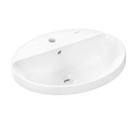 hansgrohe Xuniva D lavabo encastré, SmartClean, avec trop-plein, 1 trou pour robinet, 550x450mm, blanc, 61060450