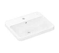 hansgrohe Xuniva Q lavabo encastré, SmartClean, avec trop-plein, 1 trou pour robinet, 550x450mm, blanc, 61068450