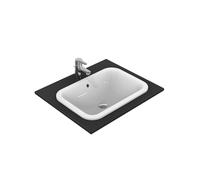 Ideal Standard Connect vasque à encastrer E505901 rectangulaire , sans trou pour robinetterie, avec trop-plein, 58 x 41 cm, blanc