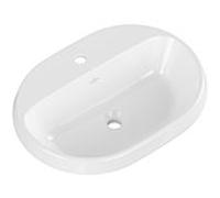 Vasque à encastrer Villeroy & Boch Architectura 5A6661R1 600 x 450 x 170 mm, Céramique Blanc Alpin Plus, sans trop-plein, dessous non émaillé