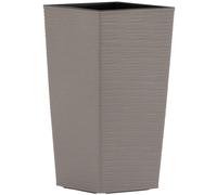 Vasque À Fleurs NIZZA GROOVE Grise 25×25×46,5 Cm