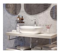 Vasque à poser 45,5 x 32,5 x 13,5 cm sans trop-plein blanc mat Infinitio (SATINF4532M)