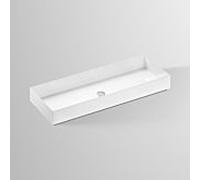 Vasque à poser Alape AB.ME1000 3214000000 1000 x 375 x 115 mm, blanche, sans perçage pour robinetterie ni trop-plein