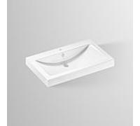 Vasque à poser Alape AB.R800H 3206200000 800 x 500 x 75 mm, blanche, avec trou de robinetterie et trop-plein, AB.R800H