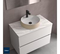 Vasque À Poser Bica Sans Siphon Ni Bonde De Vidage Clic-Clac Solid Surface Macchiato Diam. 390 X 105 Mm - SALGAR 102271