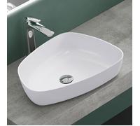 Vasque à poser blanc mat lavabo salle de bain évier lave mains sans trop-plein Col806 - Mai & Mai