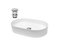 Vasque à Poser Lavabo Salle de Bain - 605 x 380 x 125 mm - en Céramique -