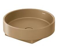 Vasque à poser Duravit Balcon 240945AM79 45x45cm, sans trou pour robinetterie, trop-plein, argile terra mat