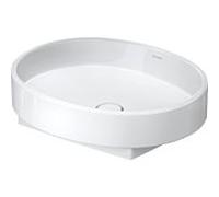 Vasque à poser Duravit Balcon 241055AA79 55x45cm, sans trou pour robinetterie, trop-plein, blanc brillant