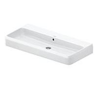 Vasque à poser Duravit Collection One 2382102028 100 x 47 cm, blanc brillant HygieneGlaze, sans trou de robinetterie, avec trop-plein, platelage pour trou de robinetterie, à poser