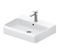 Duravit Vasque à poser Qatego 2382600027 60×47 cm blanc brillant 1 trou, trop-plein