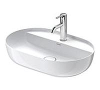 Vasque à poser Duravit Luv 60 cm 03806000001 DuraCeram, blanc WonderGliss, 600 x 400 mm, finition rectifiée, avec trou de robinetterie