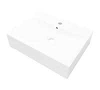Vasque à poser en céramique Rectangulaire Blanche 60 x 46 cm