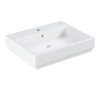 GROHE Cube Céramique - Lavabo à poser pour meuble 600x490mm avec 1 trou de robinetterie avec trop-plein blanc avec PureGuard