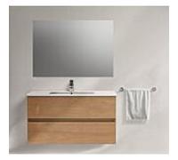 Ideal Standard Eurovit Plus lavabo avec meuble bas 60 cm R0572Y8 ensemble lavabo, 61x45x56,5 cm, trou pour robinet 2000 , corps chêne Hamilton
