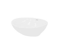 Vasque à Poser Lavabo - Ovale - 410 x 330 x 142 mm - en Céramique - Blanc -