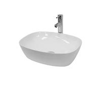 ECD Germany Vasque à Poser Lavabo Salle de Bain - Ø 505 x 385 mm - en Céramique - Ovale -