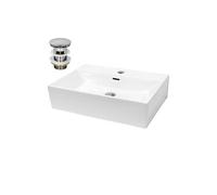 Vasque à Poser Lavabo Salle de Bain - Rectangulaire - 605 x 365 x 130 mm - en