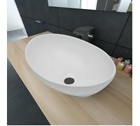Vasque à poser - Luxueuse - Ovale - Céramique - 40 x 33 cm - Design moderne et élégant