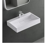 Vasque à poser Mai & Mai Col19 blanc 60x38x11cm rectangulaire avec perçage pour 1 robinet