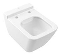 Vasque à poser murale Villeroy et Boch Finion 4664R0RW, avec chasse d'eau directe, blanc pierre CeramicPlus