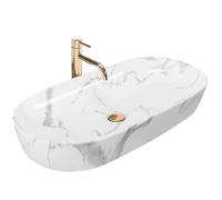 Vasque à poser REA Cleo 81 Shiny Marmo 41x81cm