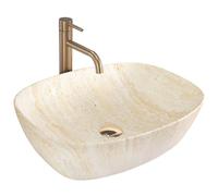Vasque À Poser Rea Freja Travertine Matt 51 x 39,5 x 14 cm
