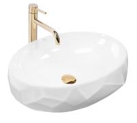 Rea Maya lavabo 60x39 cm ovale à poser blanc REA-U5660