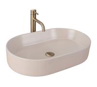 Rea Vasque à poser NADIA 60 BEIGE MATT Lavabo Salle de Bain 38,5 x 61 x 12 cm en Céramique (Beige)