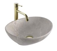 Vasque À Poser Rea Sofia Beige Matt Lavabo Beige 41X34,5X14Cm