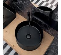 Vasque À Poser Ronde Céramique Noir Mat CIOTOLA - CRISTINA ONDYNA CI40613