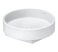 Vasque à poser Duravit Balcon 240945AC79 45x45cm, sans trou pour robinetterie, trop-plein, finition satinée blanc