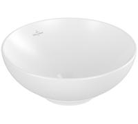 Vasque à poser Villeroy & Boch Loop & Friends, 380x380x120mm, avec trop-plein, sans trou pour robinetterie, 4A4500RW, Couleur: Blanc pierre CéramiquePlus