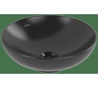 Vasque à poser Villeroy & Boch Loop & Friends, 420x420x120mm, avec trop-plein, sans trou pour robinetterie, 4A4600R7, Couleur: Noir pur CeramicPlus