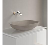 Vasque à poser Villeroy & Boch Loop & Friends 4A4901AM 56 x 38 cm, sans perçage pour robinetterie, sans trop-plein, finition amande CeramicPlus