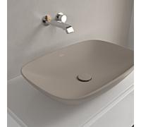 Villeroy und Boch Loop & friends vasque à poser 4A5000AM 62x42cm, sans banquette de robinetterie, avec trop-plein, amande C-plus