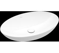 Vasque à poser Villeroy & Boch Loop & Friends, ovale, 560x380x120mm, sans trop-plein, sans trou pour robinetterie, 4A4701R7, Couleur: Noir pur CeramicPlus
