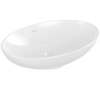 Vasque à poser Villeroy & Boch Loop & Friends, ovale, 560x380x120mm, sans trop-plein, sans trou pour robinetterie, 4A470101, Couleur: Blanc