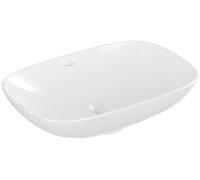 Vasque à poser Villeroy & Boch Loop & Friends, rectangulaire, 560x380x120mm, sans trop-plein, sans trou pour robinetterie, 4A490101, Couleur: Blanc
