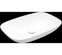 Vasque à poser Villeroy & Boch Loop & Friends, rectangulaire, 620x420x120mm, avec trop-plein, sans trou pour robinetterie, 4A5000R7, Couleur: Noir pur CeramicPlus