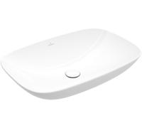 Vasque à poser Villeroy & Boch Loop & Friends, rectangulaire, 620x420x120mm, sans trop-plein, sans trou pour robinetterie, 4A5001RW, Couleur: Blanc pierre CéramiquePlus