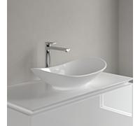 Vasque à poser Villeroy & Boch My Nature 411060R1 blanc, Ceramicplus, 61 x 36 cm, sans trou pour robinetterie