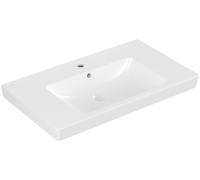Vasque à poser Villeroy & Boch Subway 2.0, pour robinetterie 3 trous, avec trop-plein, 800x470mm, 717580R1, Couleur: Céramique blanche Plus