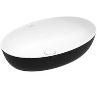 Vasque à Poser Villeroy et Boch Artis ovale 610x410 mm Noir Charbon