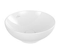 Vasque à poser Villeroy und Boch Loop & Friends 4A450001 Ø 38 cm, sans trou pour robinetterie, avec trop-plein, blanc Alpin