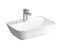 Vasque à poser VitrA Geo 7426B403-0041, encastrée, percée pour robinetterie, blanc brillant, carrée, 595 x 425 mm
