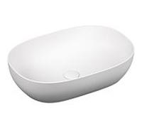 Vasque à poser VitrA Options 5995B401-0016 59 x 40,5 cm, ovale, sans trop-plein ni trou de robinetterie, coloris Edelweiss VC