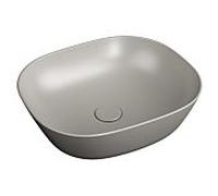 Vitra plural top bol 7810B420-0016 45 x 38 x 13,5 cm, taupe mat, plat, rectangulaire , sans trop-plein / trou de robinetterie